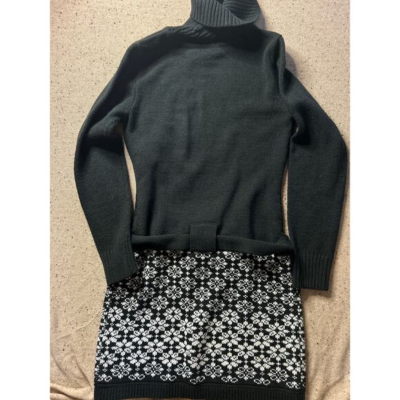 Venus Sweater Dress Women's Medium Belted Turtleneck Academia Preppy - Picture 7 of 7